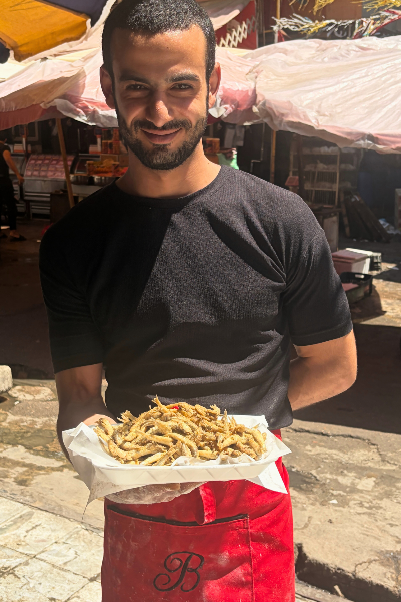 Fried whitebait.