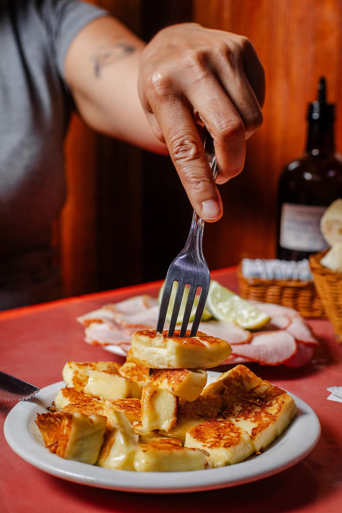 Queijo coalho.