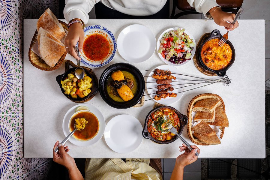 Full Moroccan lunch.