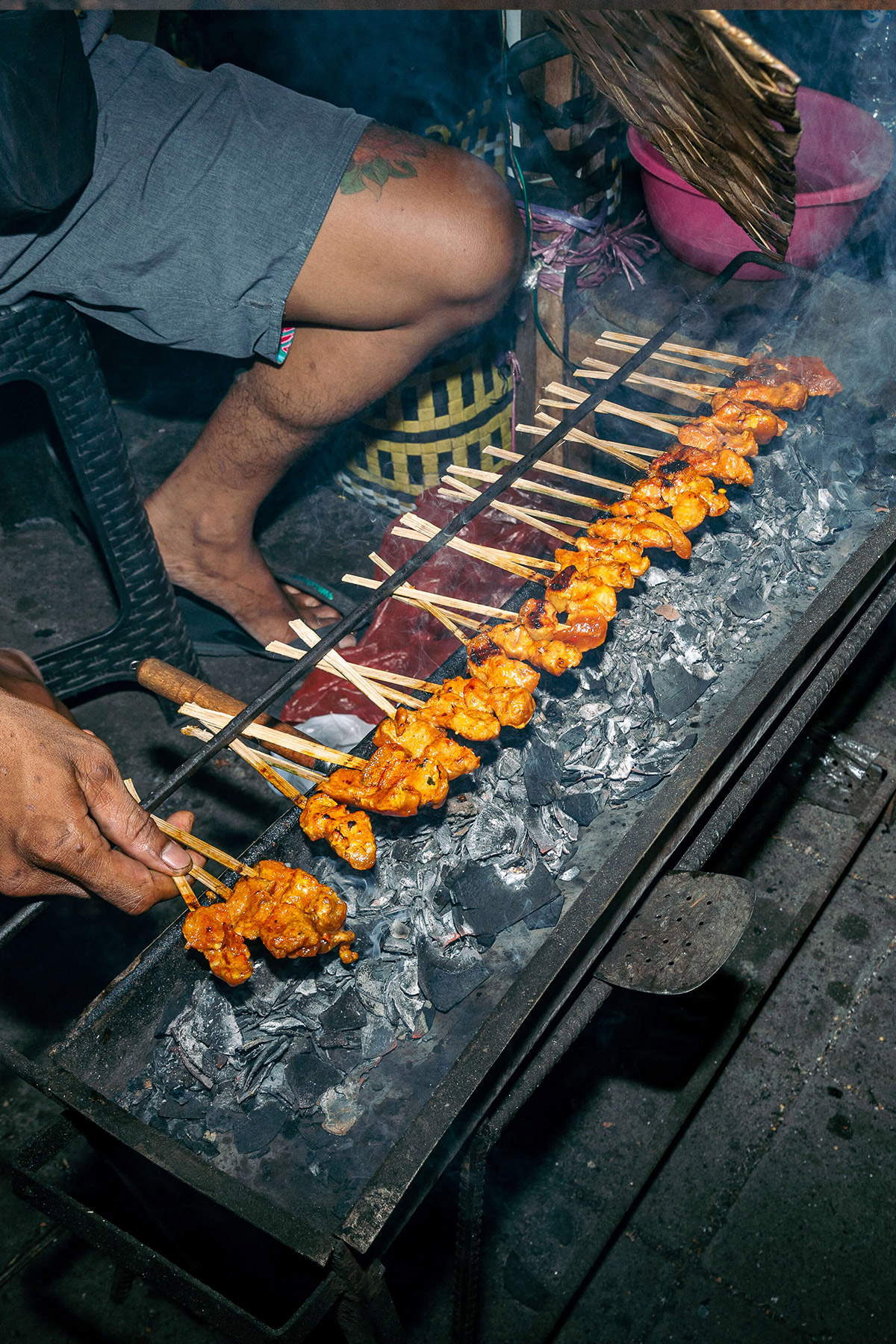 Balinese-style charred sate.