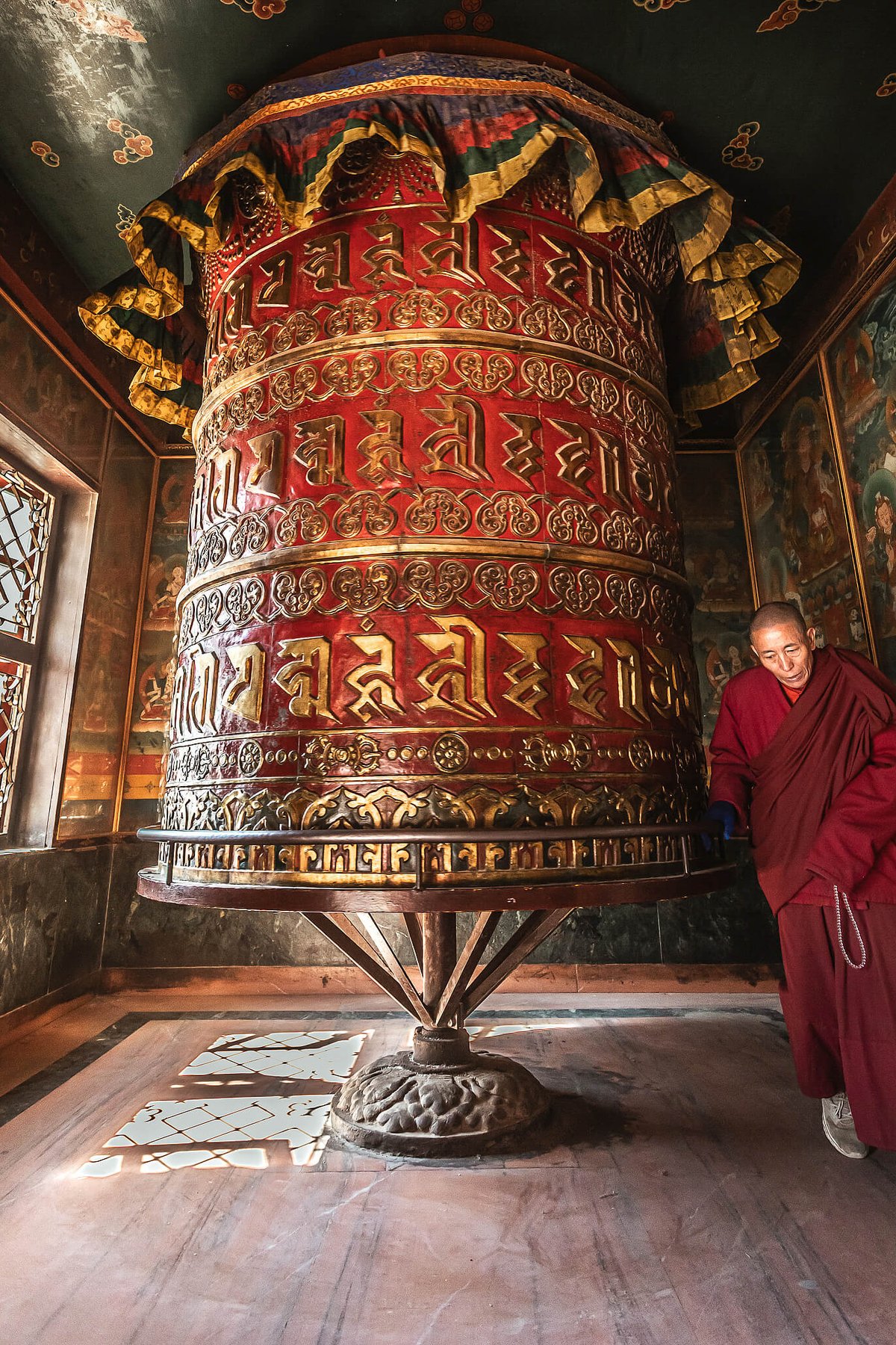 Prayer wheel.