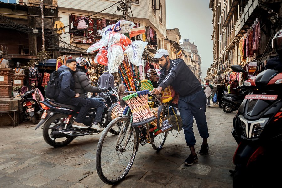 Bazaar rickshaw.
