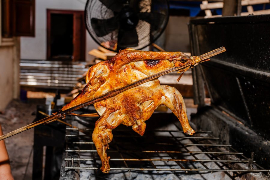 Lao-style ping gai chicken.