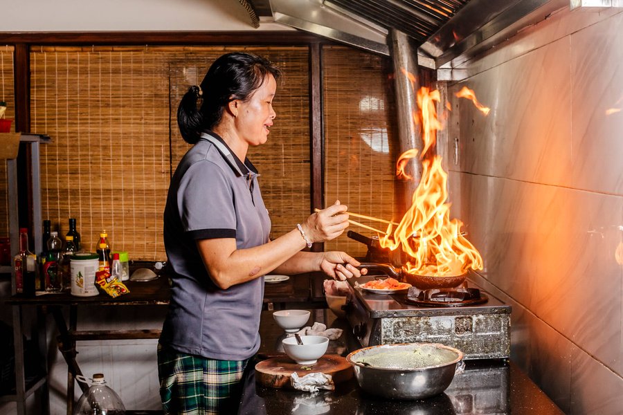 The wok cook.