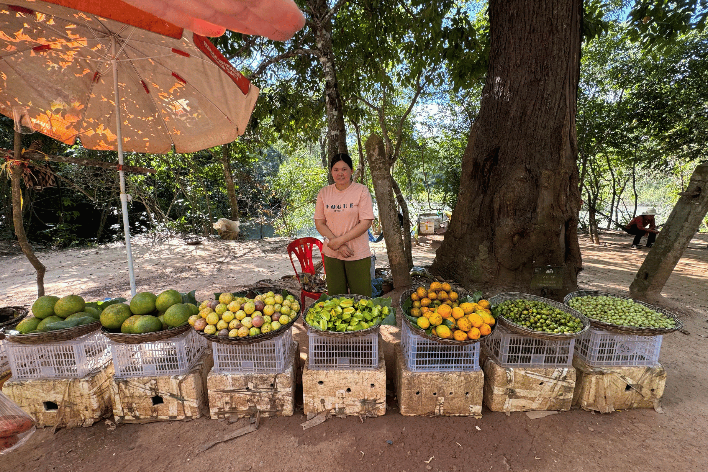 Roadside fruit stall.