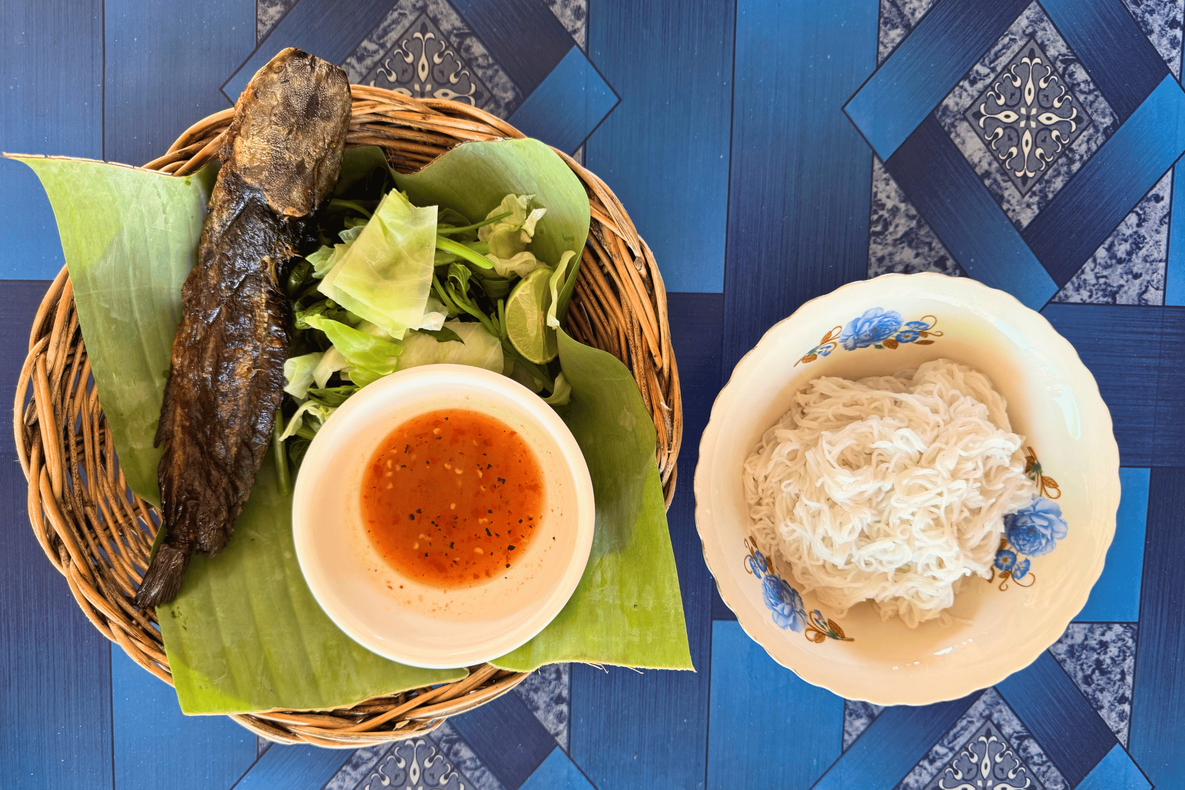 Local grilled catfish.