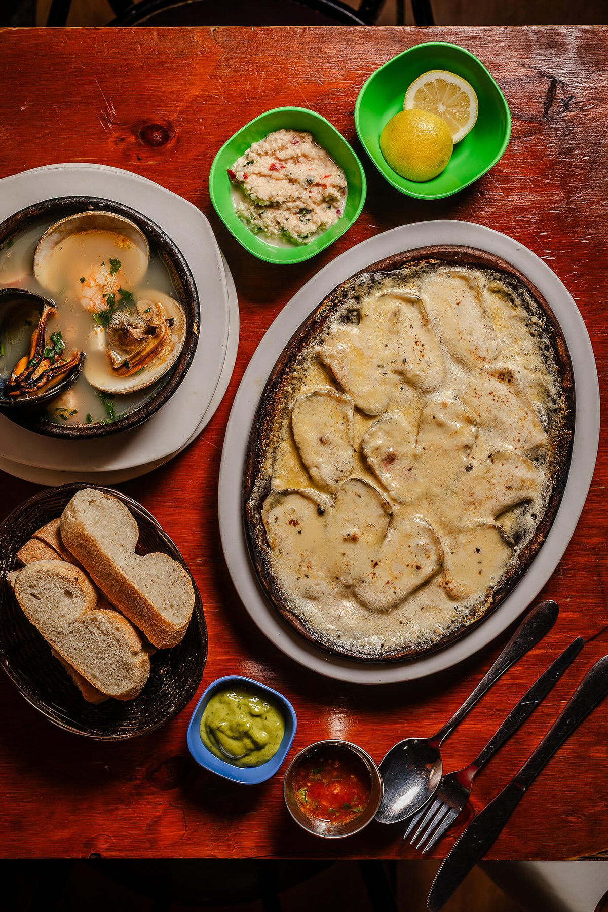 Machas parmesana.