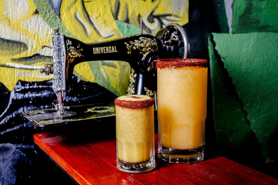 A glass of pulque.