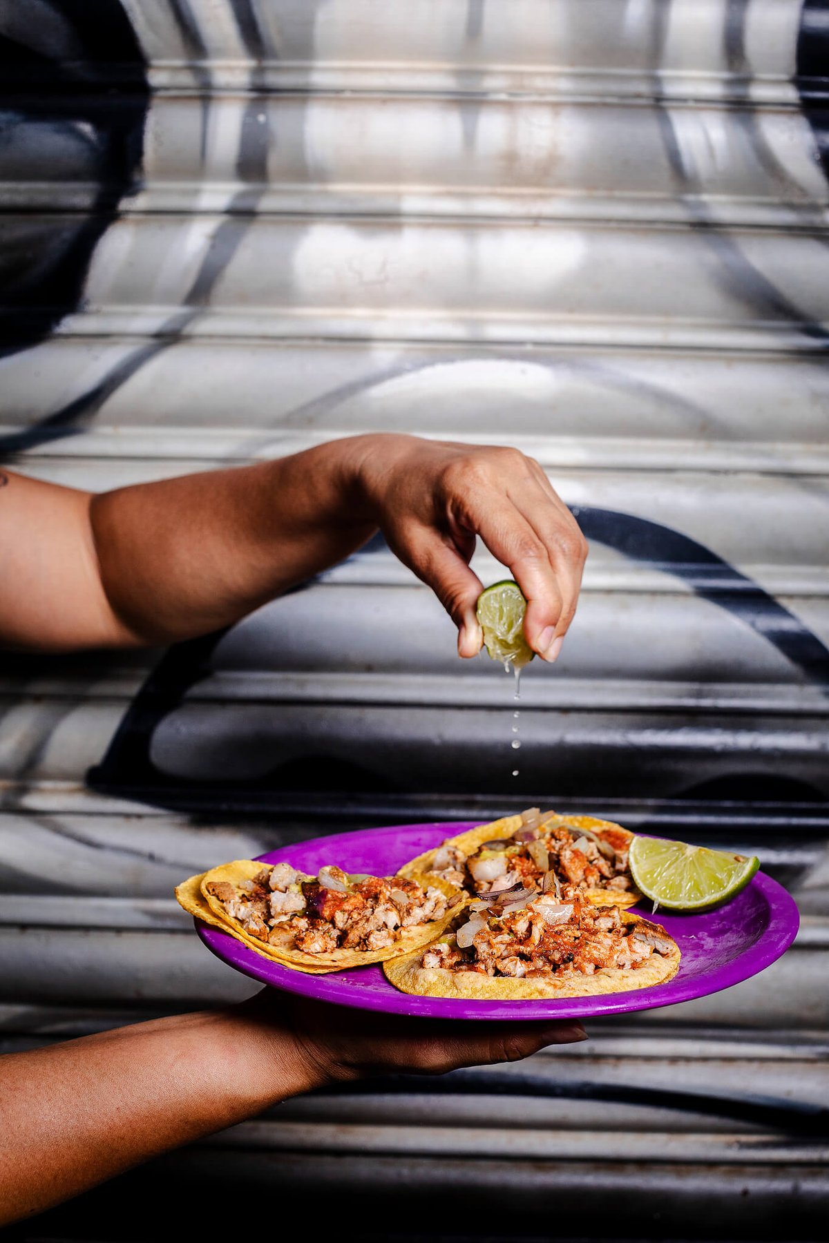 Lime on tacos.