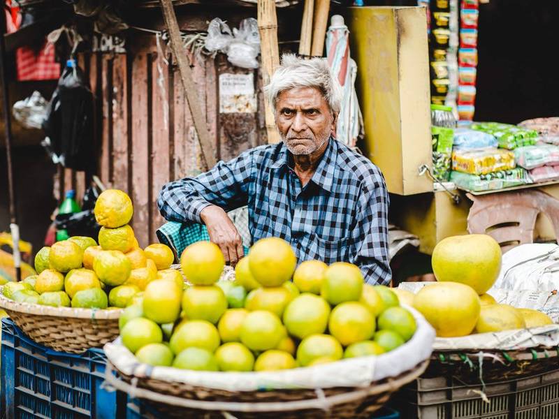 Sweet lime vendor.