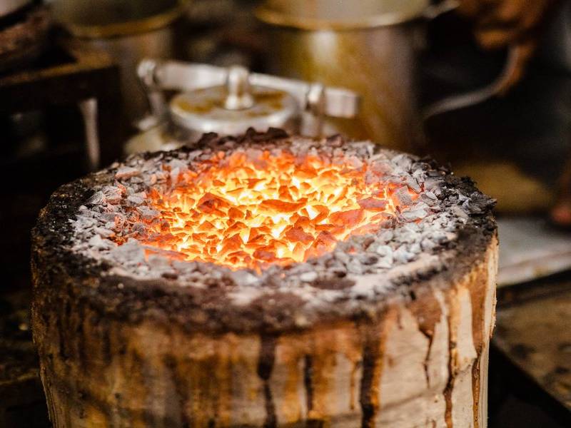 Hot chai coals.