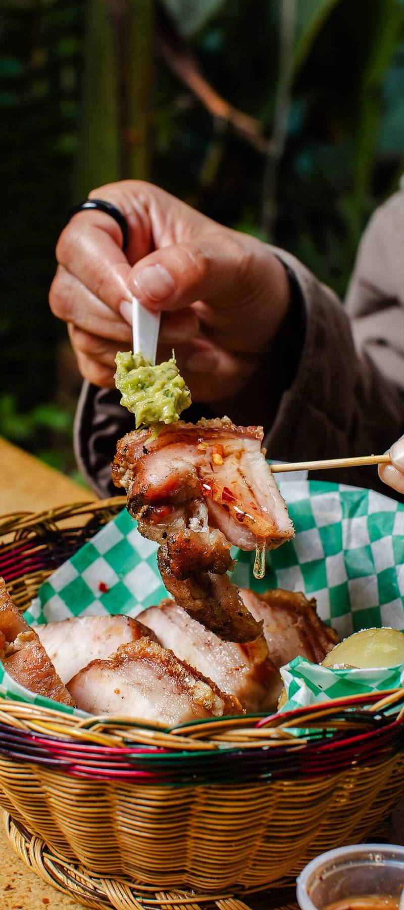 Crisp chicharrón.