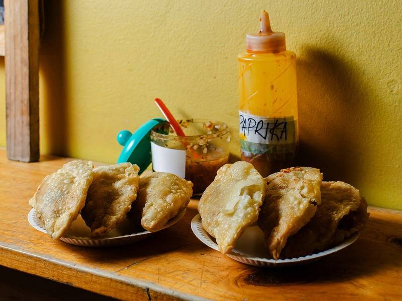 Empanadas with ají.