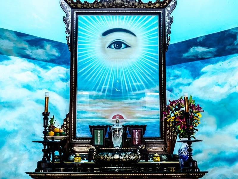 Cao Đài altar.