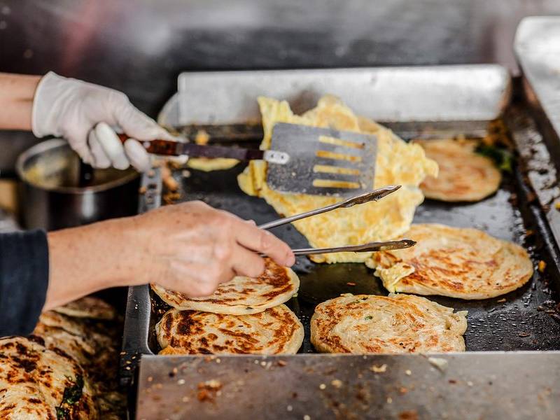 Griddle cōng yóu bǐng.