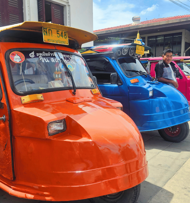 Frog-head tuk tuks.
