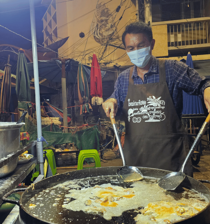 Night street market.