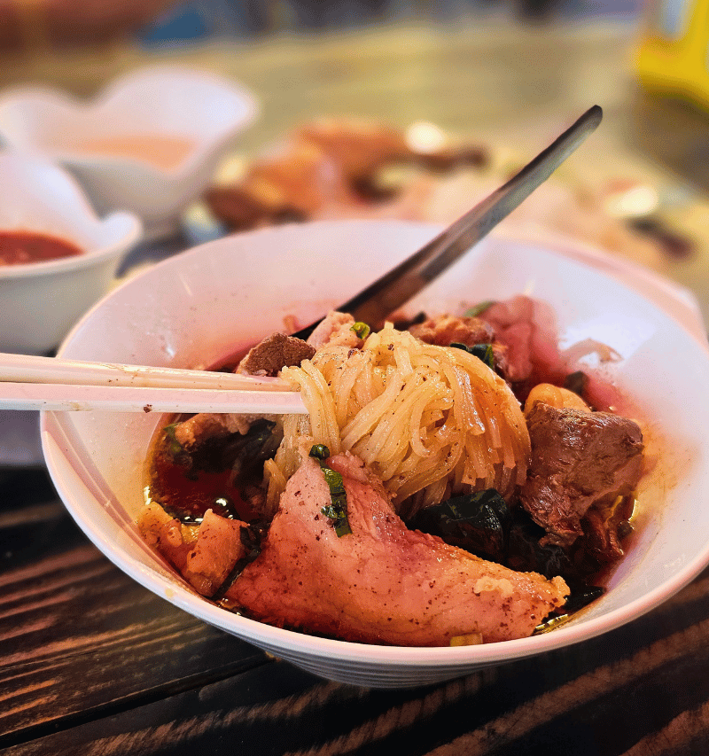 Yen ta fo fermented noodles.