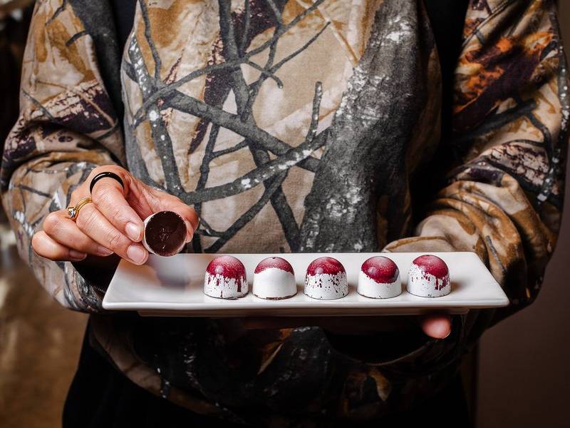 Wine-filled bombones.