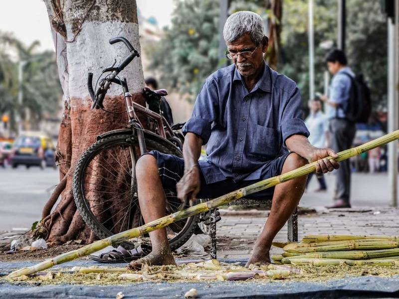 Sugarcane man.