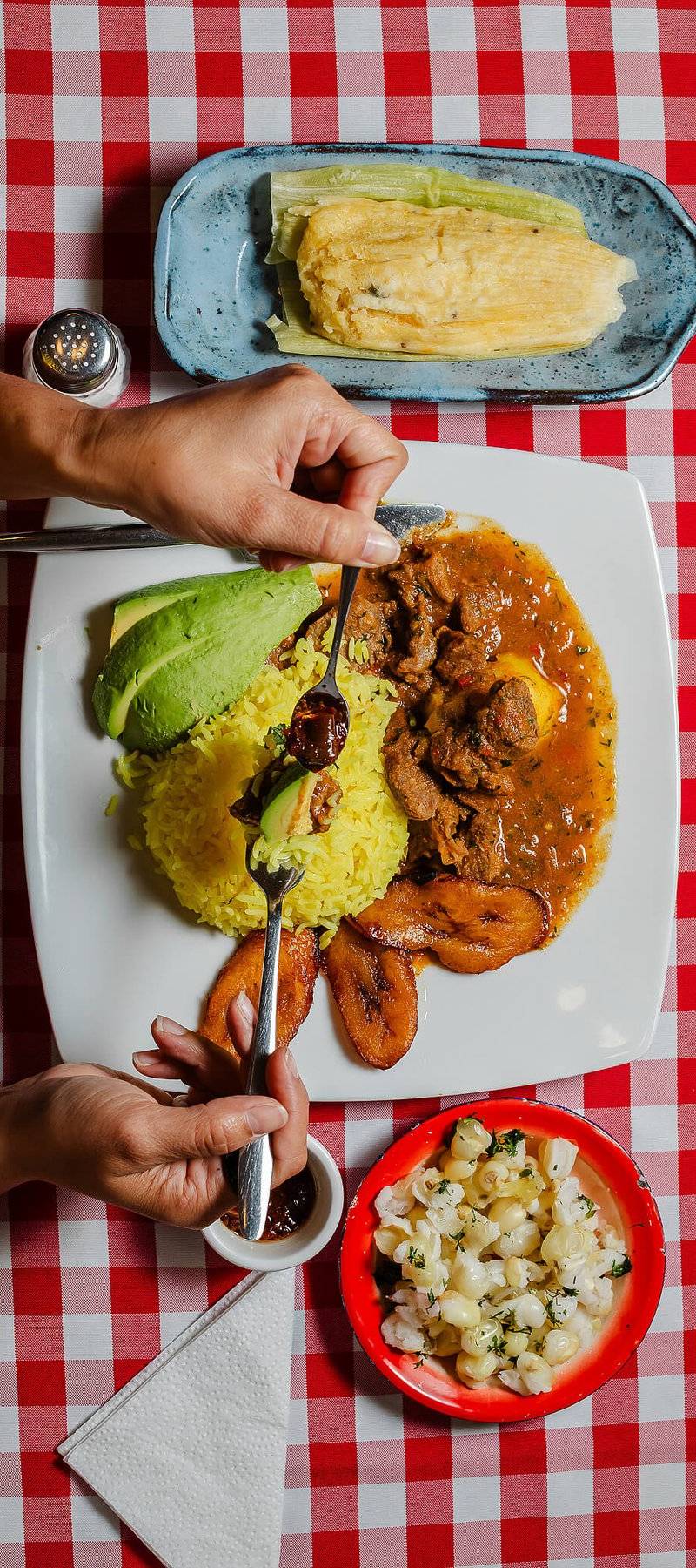 Seco de chivo lamb stew.
