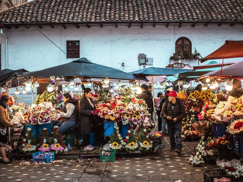 Flower market.