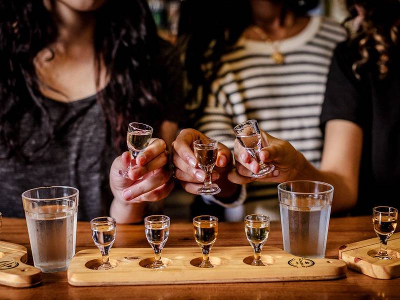 Cachaça flight.