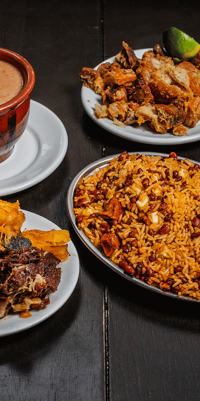 Sun-dried beef and fried rice.