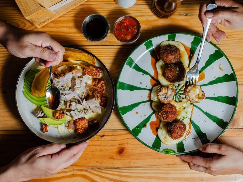 Fried pork ceviche with lulu mayo.