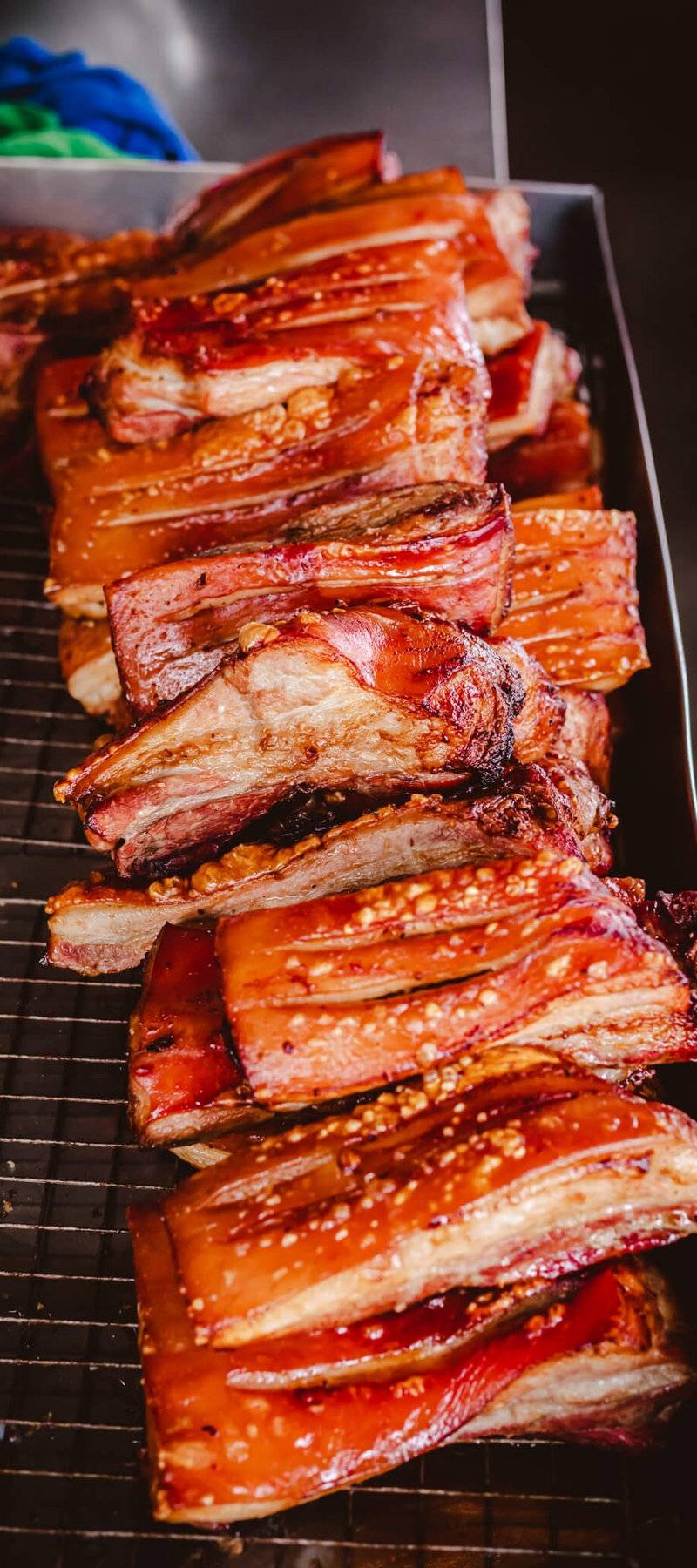 Crisp pork belly.