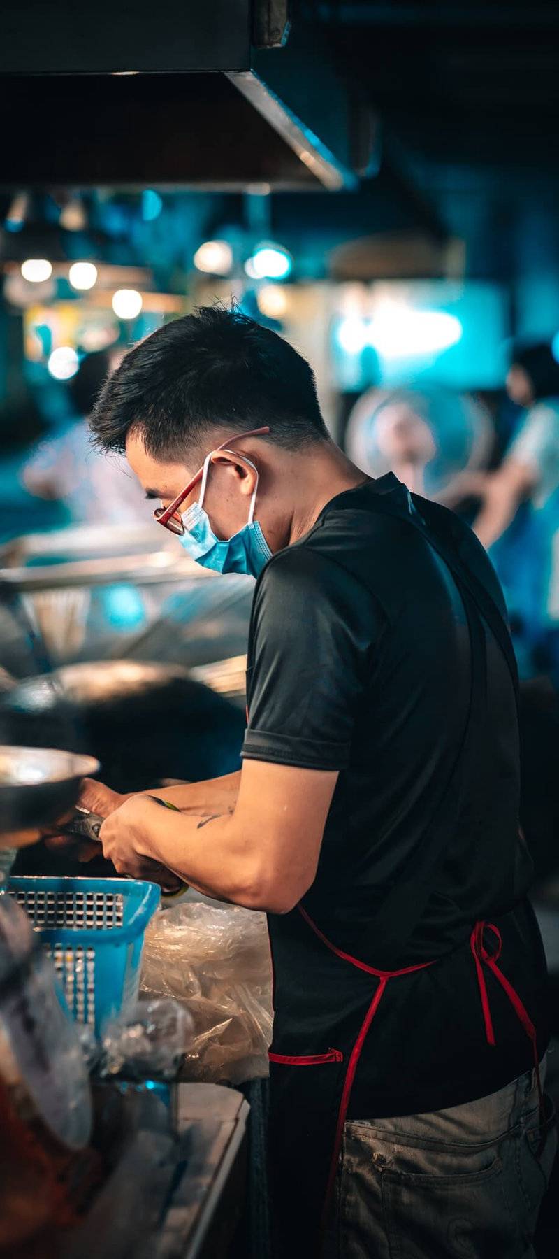 Vendor at work.