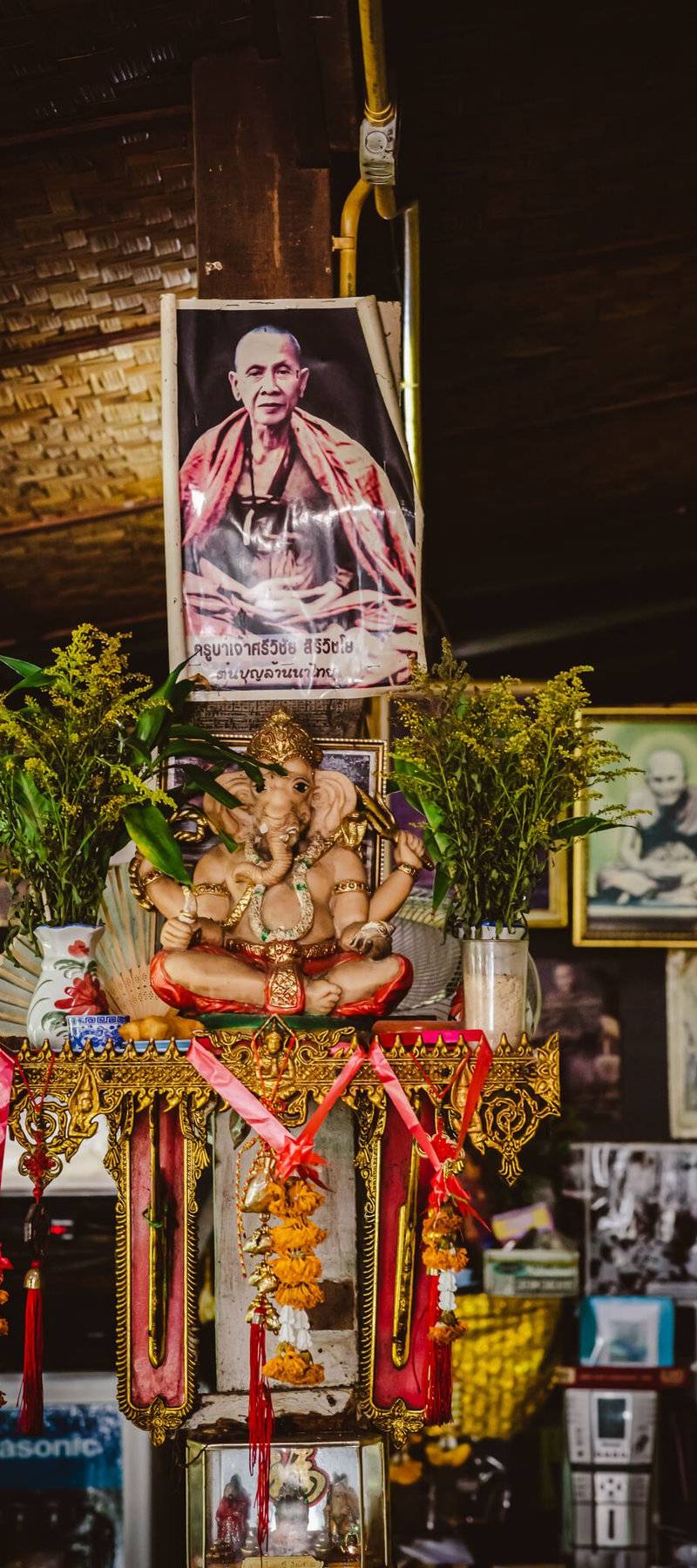 A restaurant shrine.