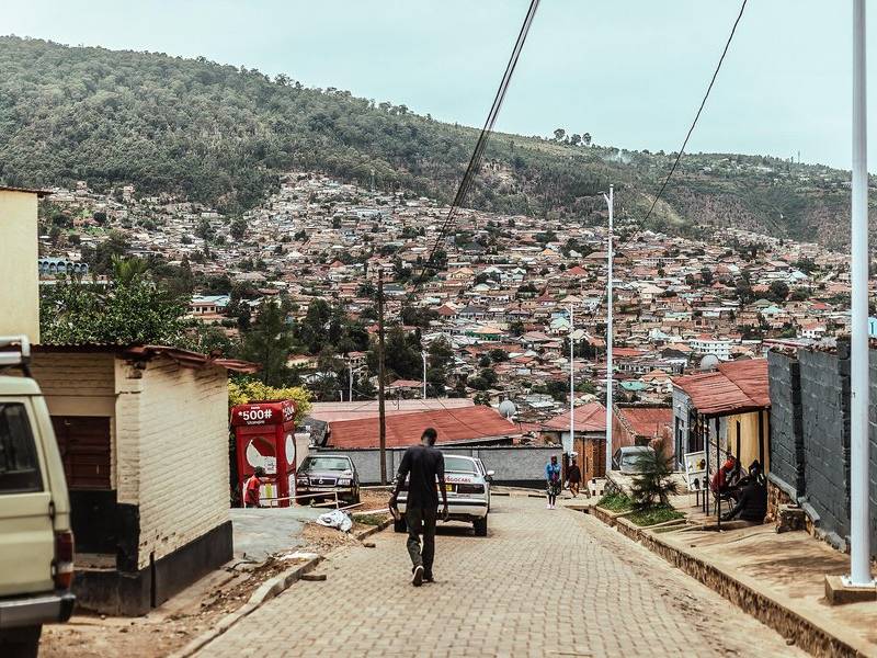 Kigali hillside.