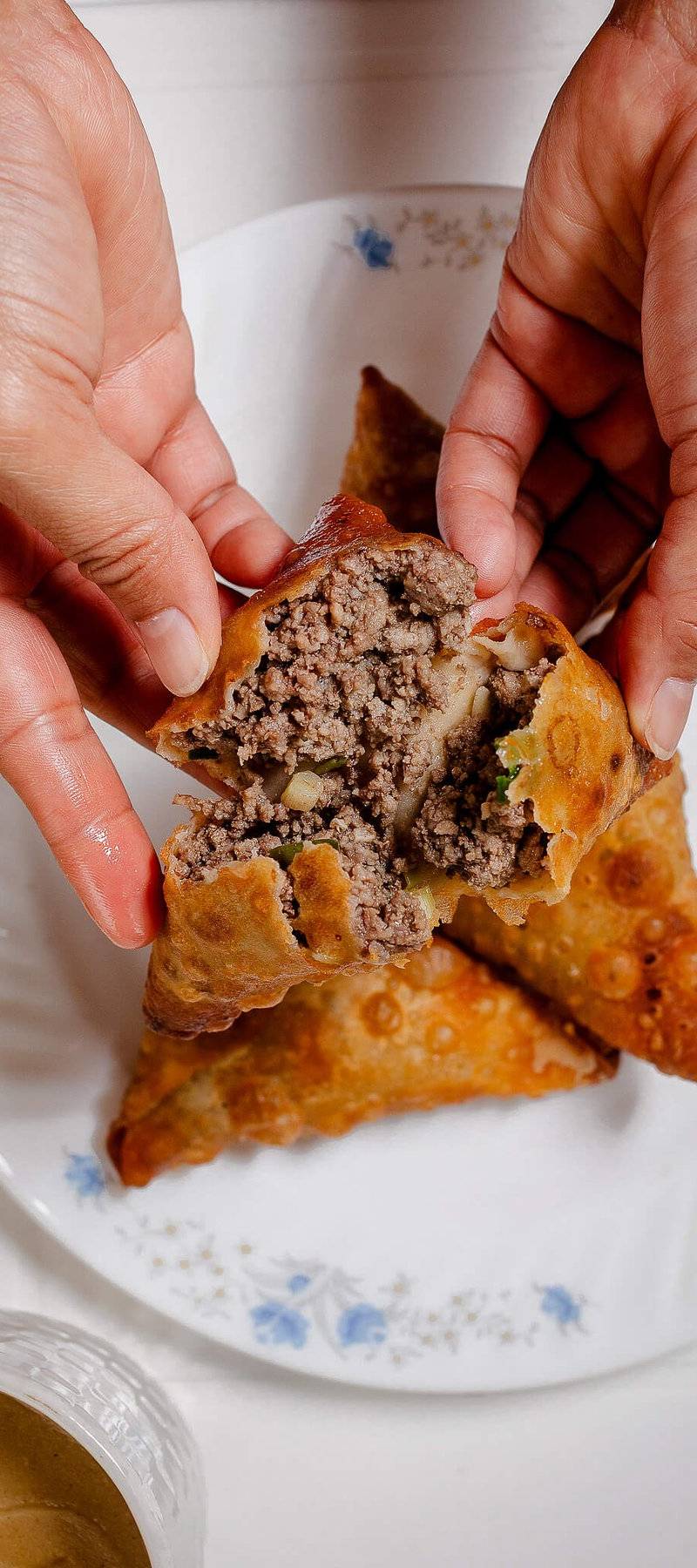 Beef samosa.