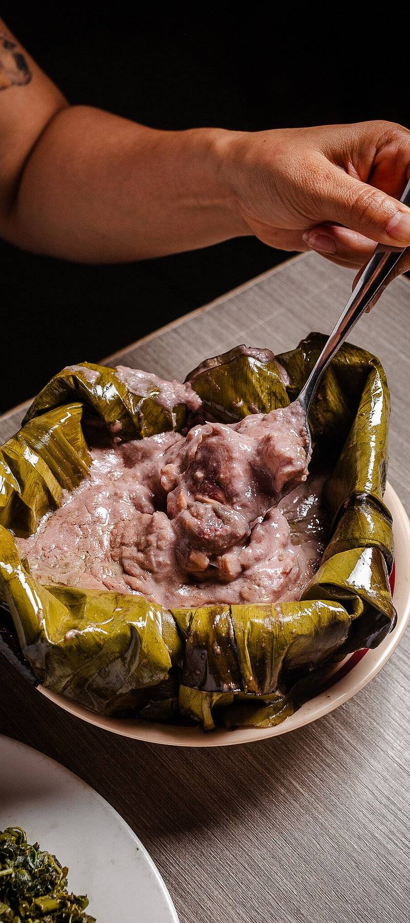 Banana-leaf stew.
