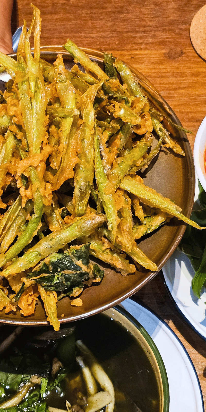 Crisp tempura.