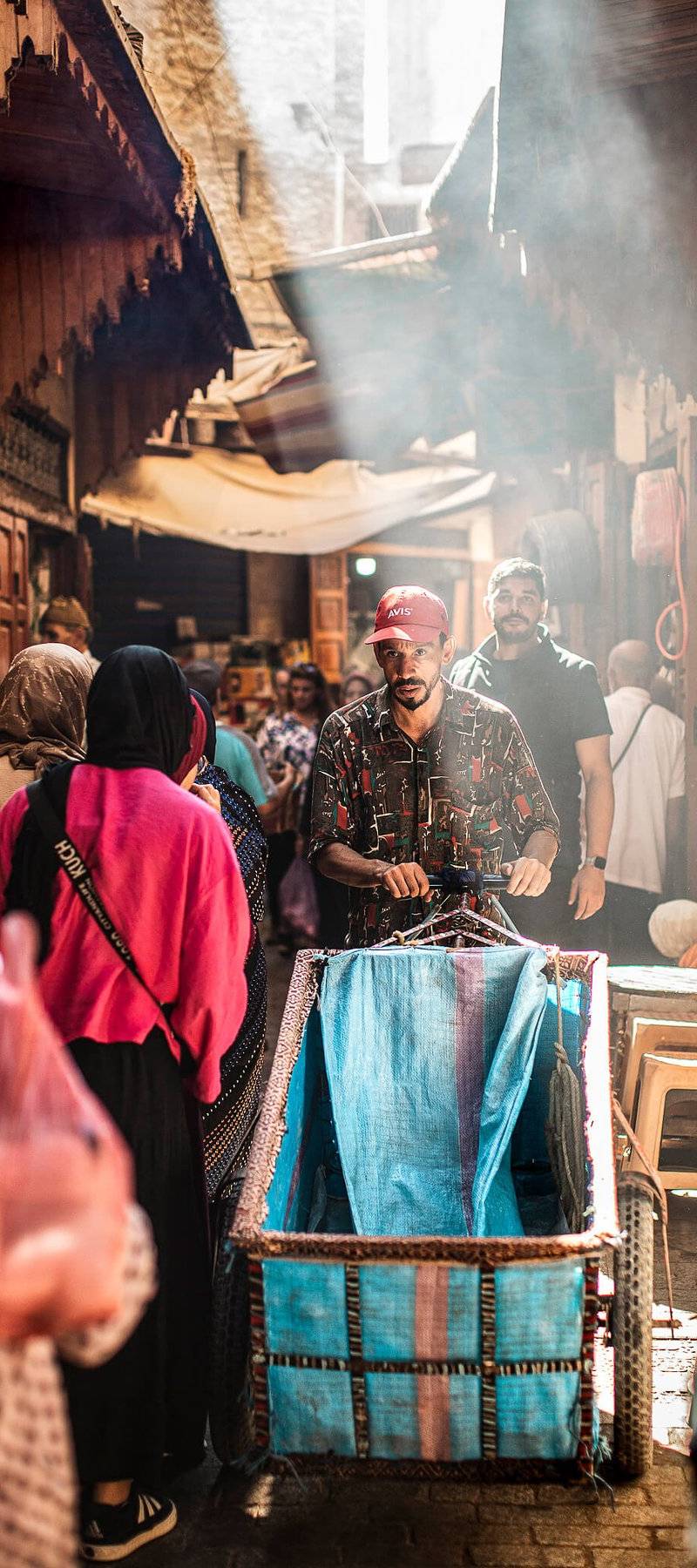 Moving through the medina.