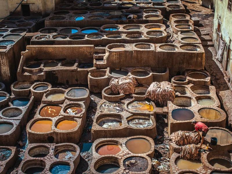 Tannery vats.