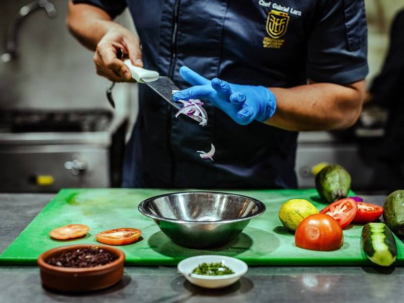 Chef's mise en place.