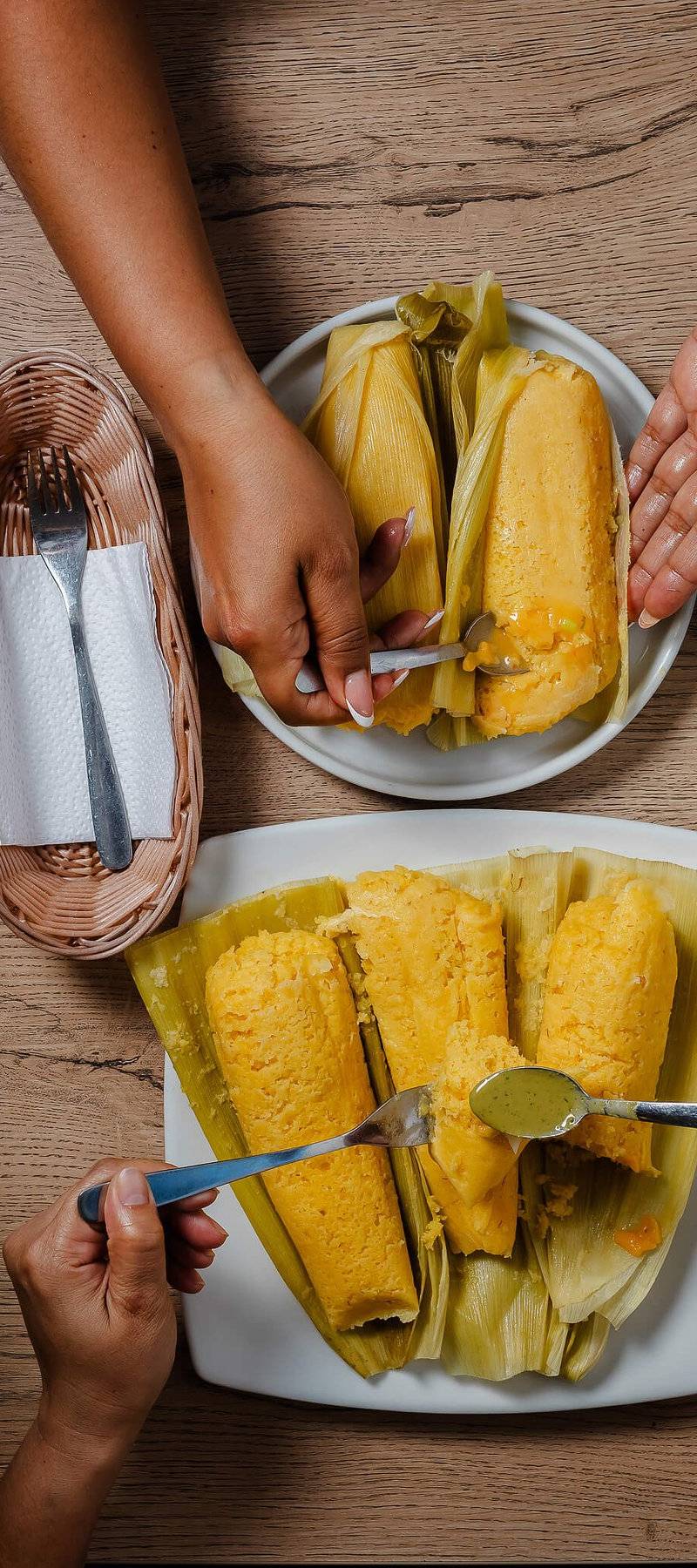 Steamed humitas.