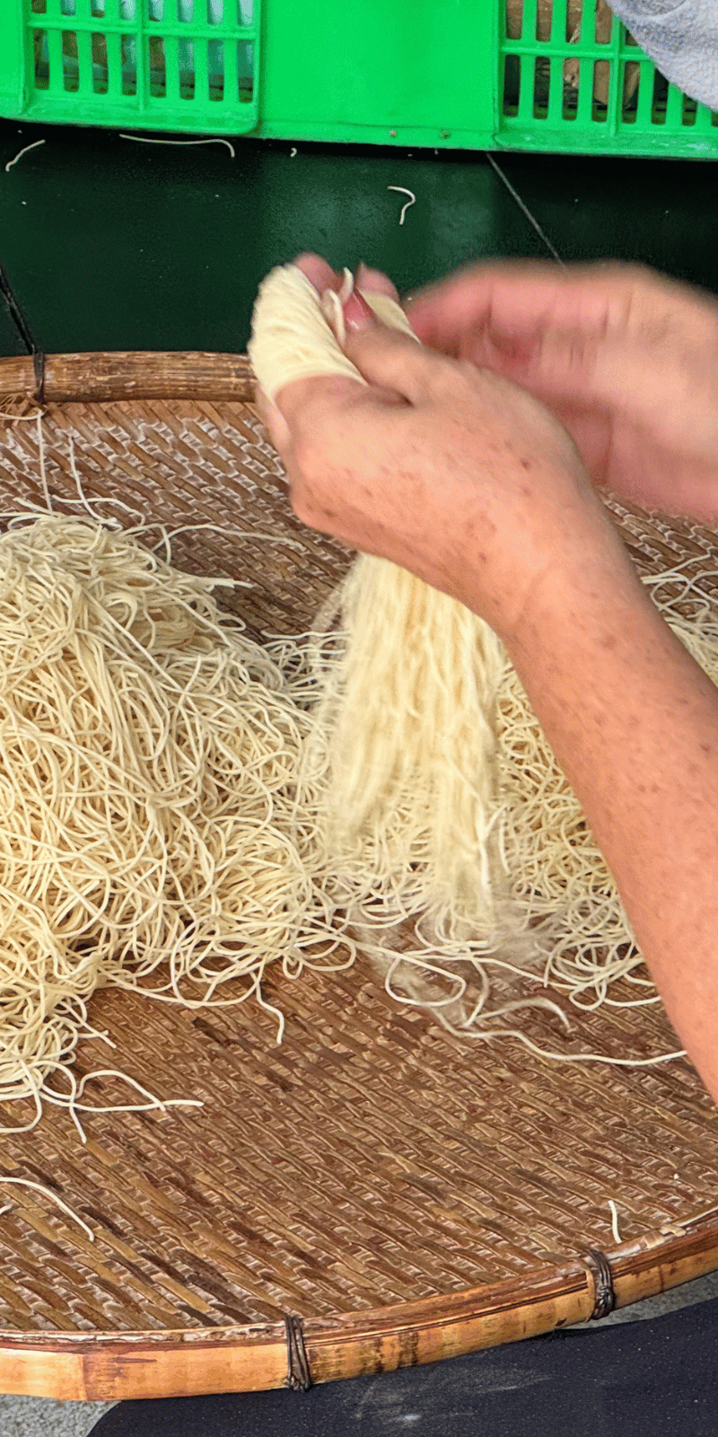 Handmade noodles.