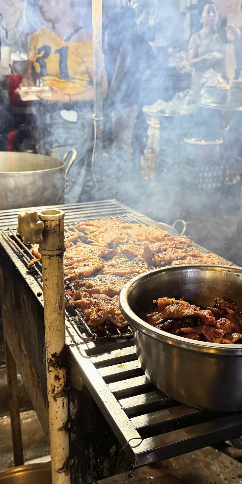 Night-market kitchen.
