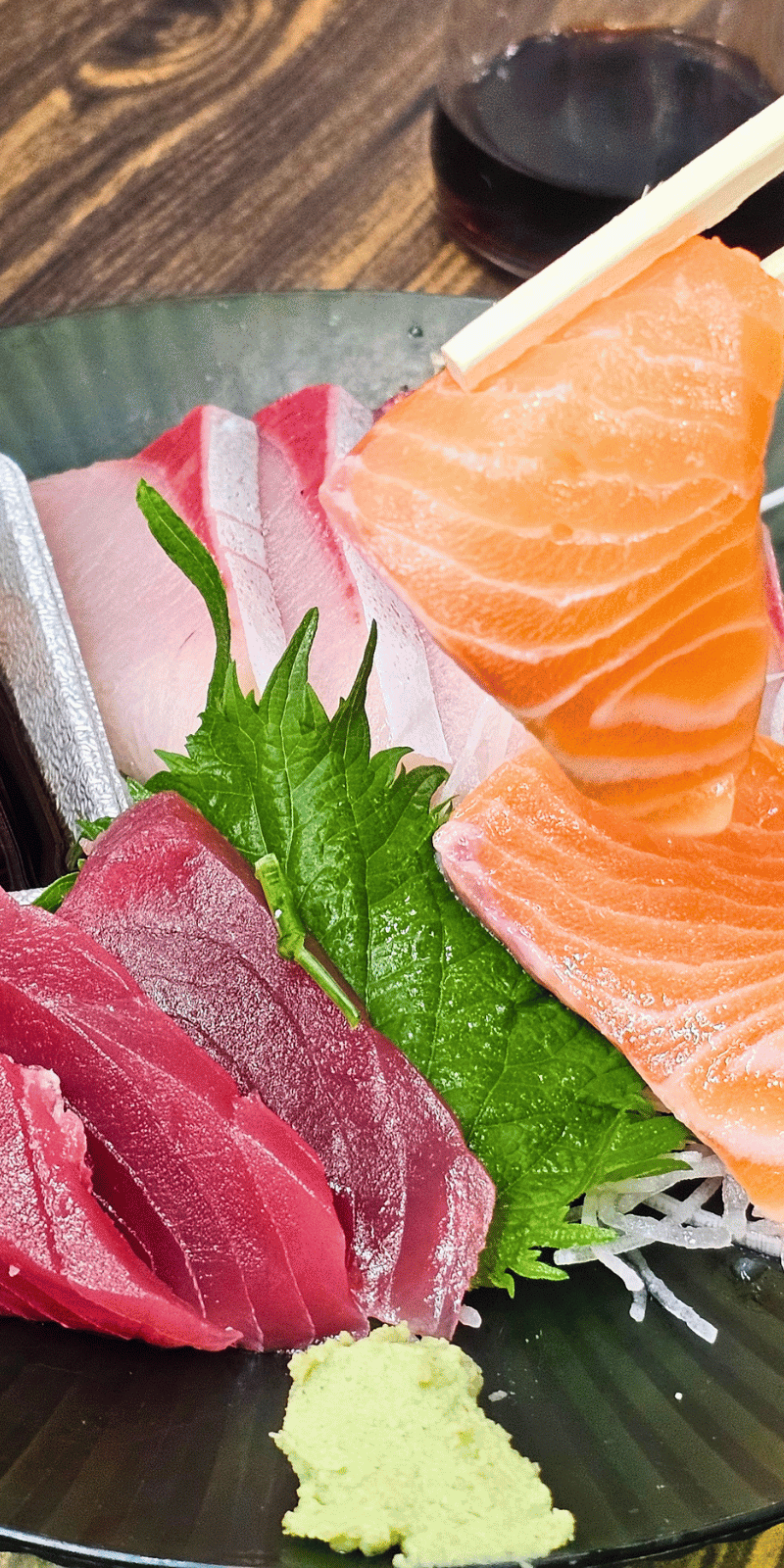 Sashimi plate.