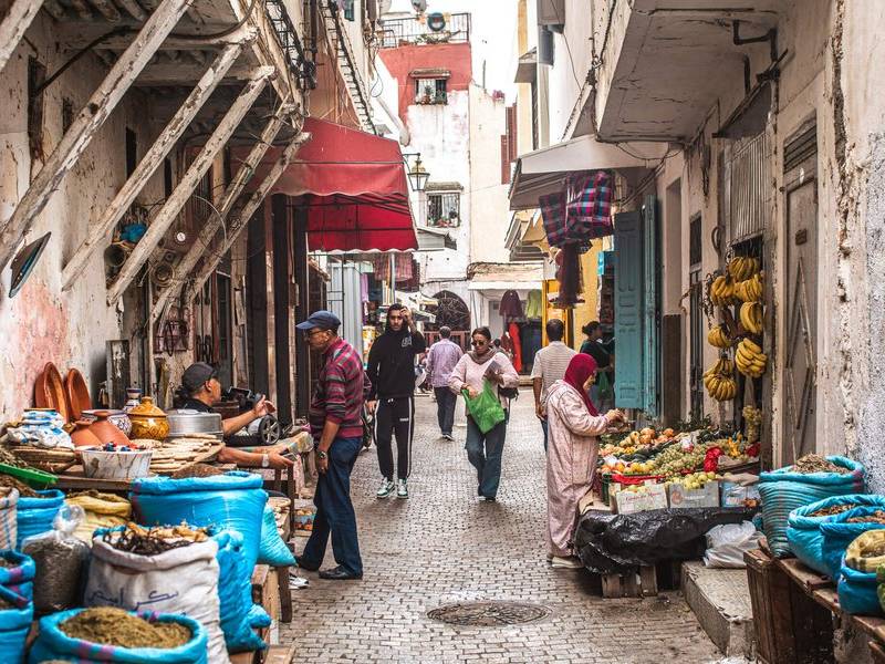 Medina alley market.