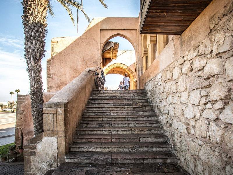 Steps into the medina.