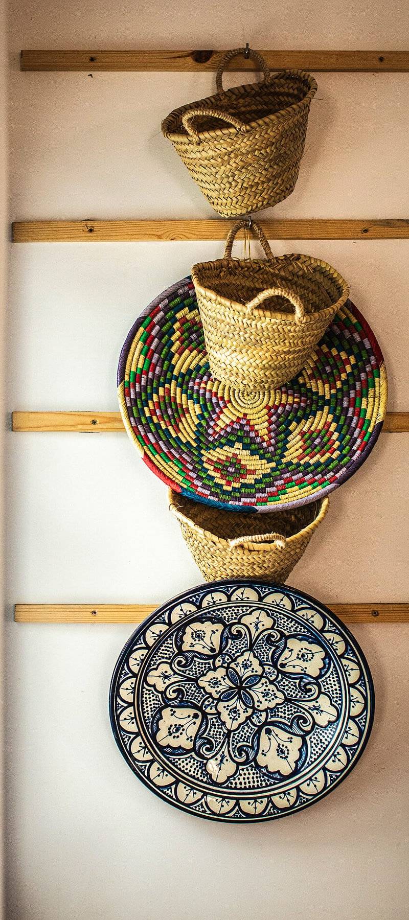 Baskets & ceramics.