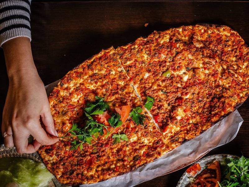 Large lahmacun.