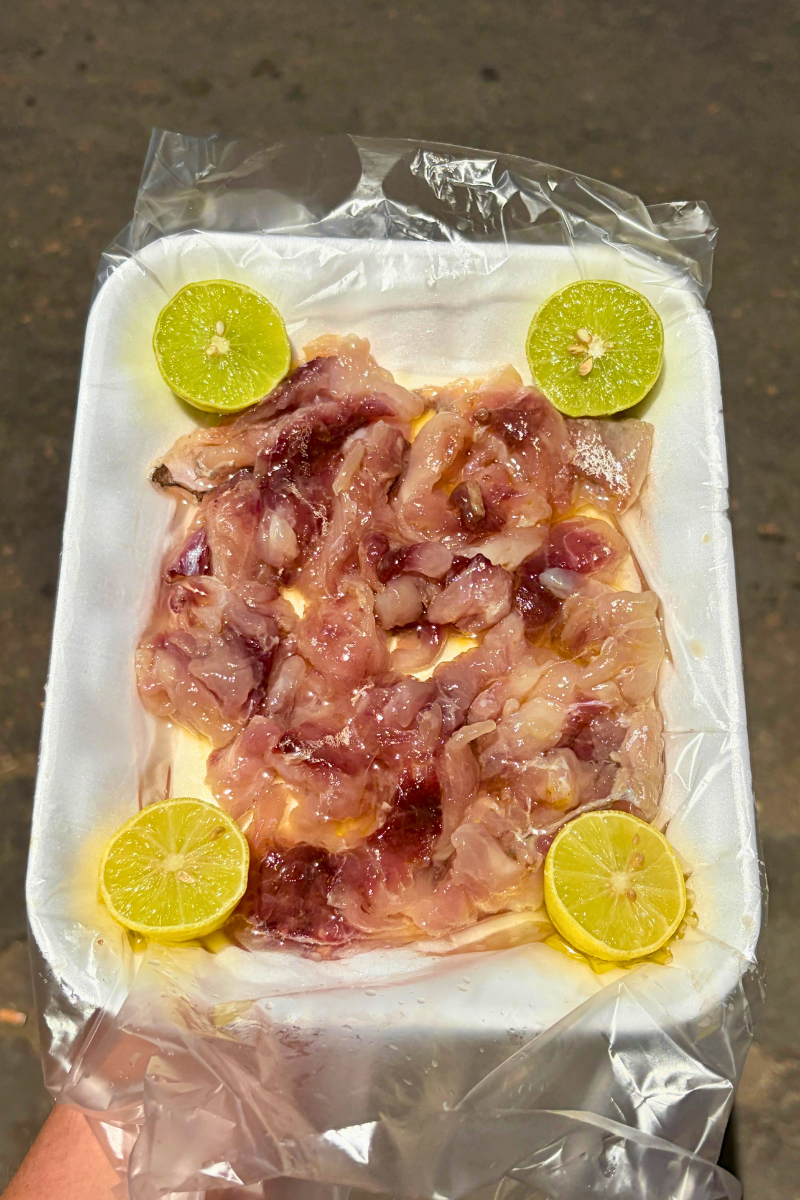 Salted grey mullet.