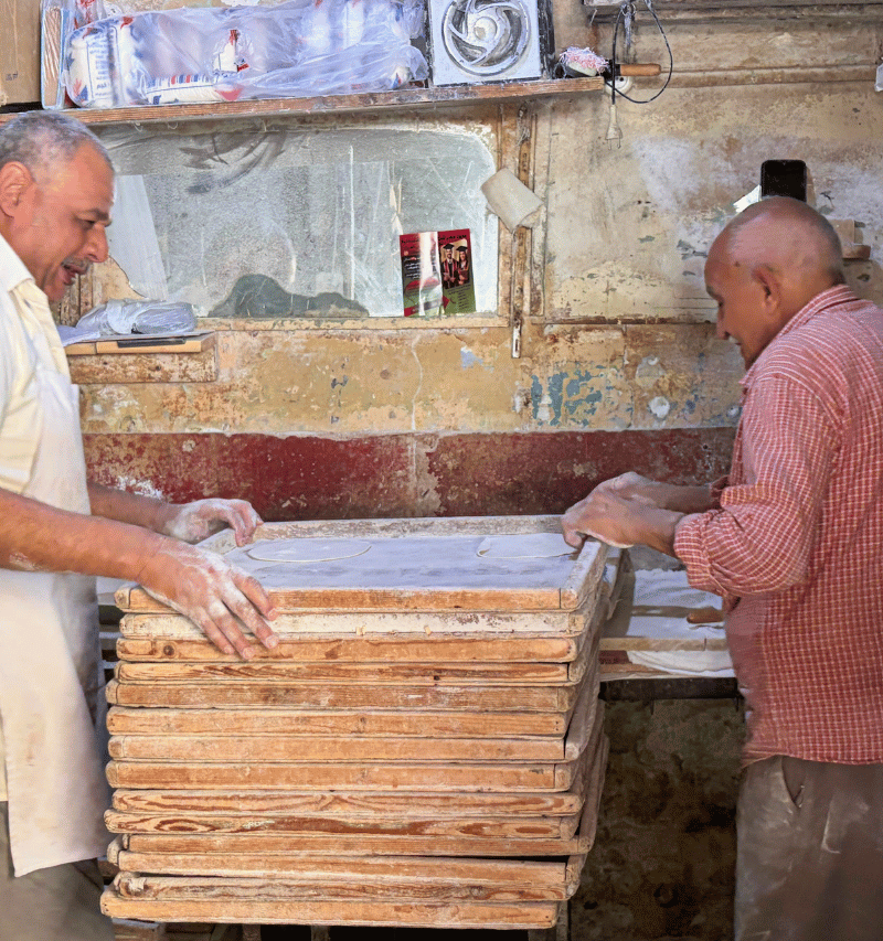 Bakers' trays.