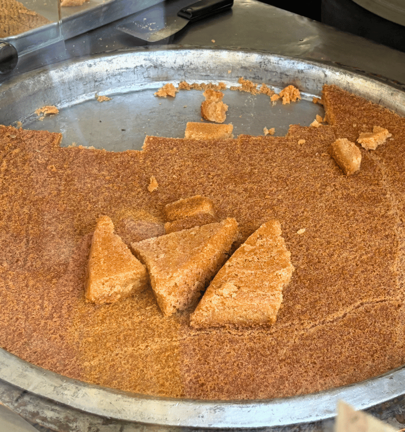 Fragrant semolina cake.